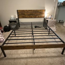 Wooden Queen Bed frame With Headboard