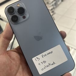 Blue 13 Pro Max Unlocked. Cash Or $50 Down W Approval 