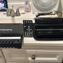 Gravity /Remote,Bluetooth/Cd&Dvd With Head unit., Phoenix Gold 9 Band Graphic Equalizer Eq9.0 Rockford Fosgate Punch P300-1. Works Like New .