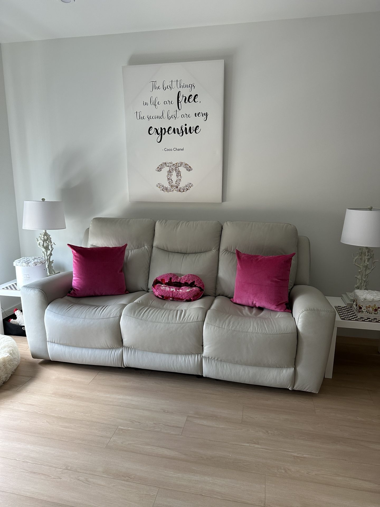 All Leather Double Reclining Sofa