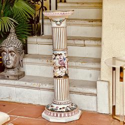 Capodimonte Porcelain Vintage Pedestal 