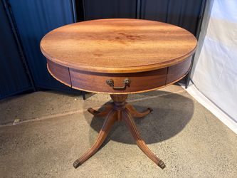MERSMAN FURNITURE Vintage 1-Drawer Drum Side Table