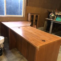 Teak Wood, Nice Desk! Two Pieces 