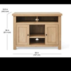 New Tv Stand, Better Homes & Gardens Wheaton Media Console for TVs up to 60", Natural Oak