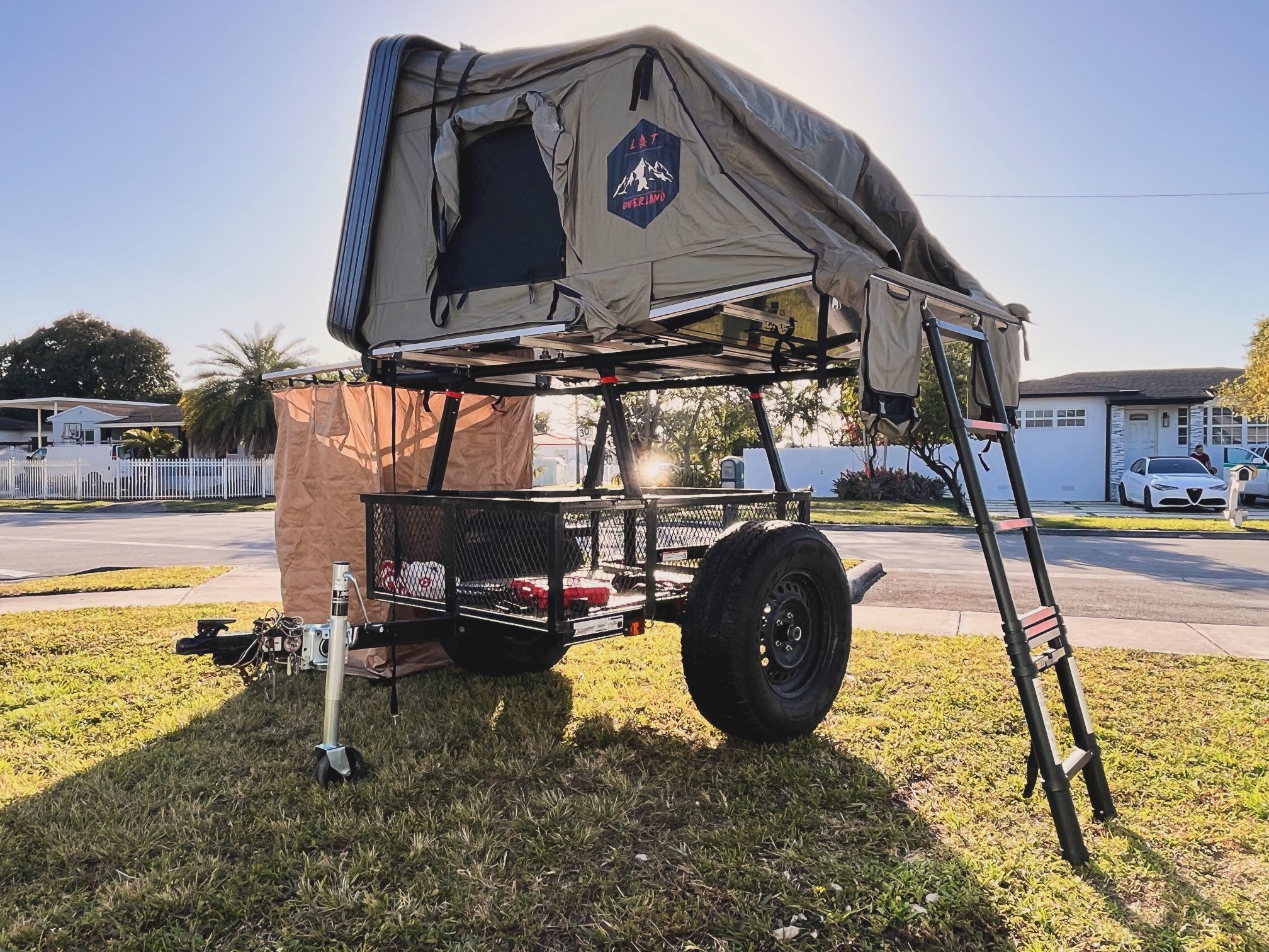 Overlanding Trailer Ready For Adventure Just Connect Your Vehicle And Have Fun 5x4ft With Rack And Jack