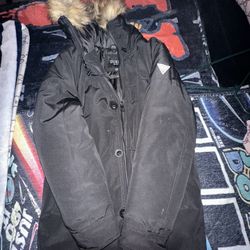 Guess Parka Long Coat ( Fur Detachable Hood)