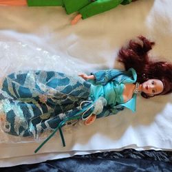 Redhead Barbie In Emerald Elegance Outfit Mint