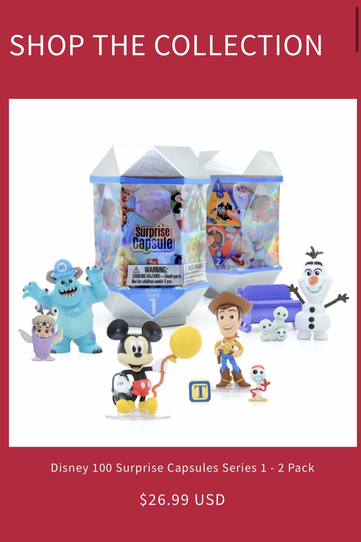 YuMe🎁 🎉Disney©️100 Surprise Capsules 🎉🎁 $8 each or 2 for $15!