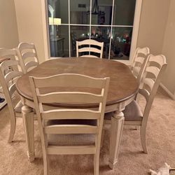 Ashley dining table with 6 chairs