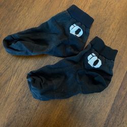 Pearl Izumi Black Ankle Socks with White Logo