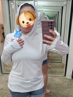 White Cooling Hooded Sun Shirt