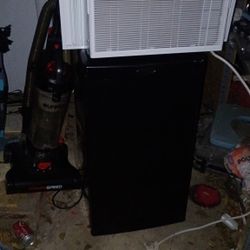Mini Fridge And Window Unit Air Conditioner 