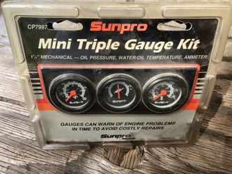 Sunpro gauge set - Oil / Amp / Temp - NEW