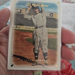 Washington Senators Walter Johnson 07 Upper Deck A Piece Of History Baseball Card 