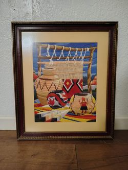 Beautiful Vintage Crewel Art