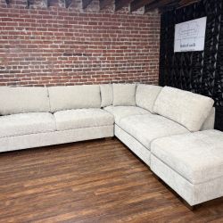 Delivery Available Costco Gray sectional sofa couch with storage ottoman