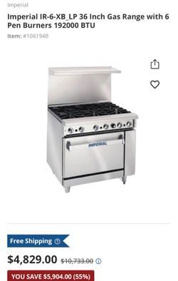Commercial Stove 6 Burner And Oven