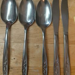Superior Staiess USA Serving Knives And Spoons.