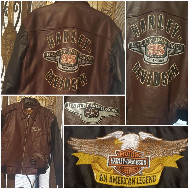 REDUCED!! Vintage Harley Davidson 95th Anniversary Leather Jacket for ...