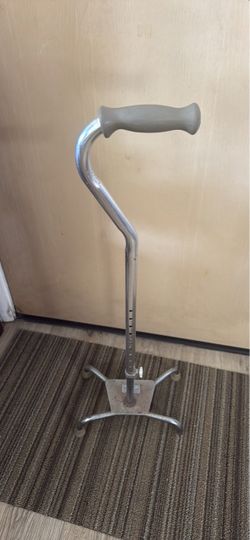 Adjustable Quad Base Walking Cane