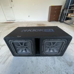 Kicker Solo Barics Box With HiFonics Amplifier drilled and plugged