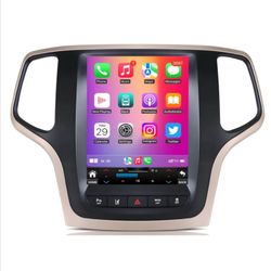 Car Stereo Radio for Jeep Grand Cherokee 2014-2016, Wireless Carplay Android Auto, 10.4 Inch Tesla Style Touch Screen, GPS, Head Units, Backup Camera