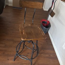 Wooden Barstool  3x