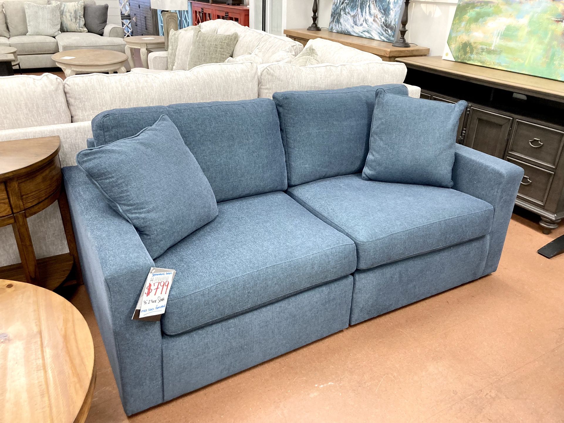 New 76” 2 Piece Modular Sofa