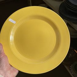 1979 Homer Laughlin Genuine Harlequin Yellow 10” Inch Dinner Plate! Rare!