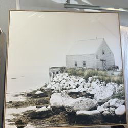 Large Framed Wall Art – Coastal Style