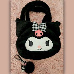 Kawaii  Sanrio Kuromi Plush Shoulder Bag | Birthday Gift 💜🖤