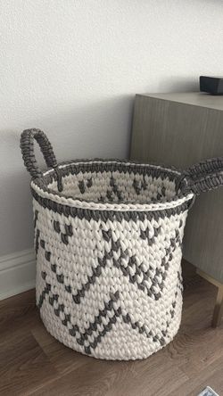 Large Woven Storage Basket with Handles