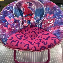 Trolls Saucer Foldable Comfy Chair For Children