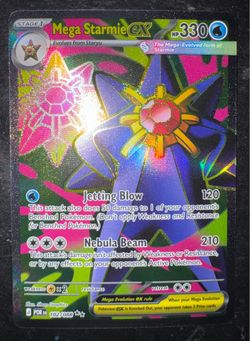 Mega Starmie EX full art, holographic mint condition card(Mega Evolution-Perfect Order)