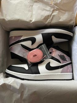Air Jordan 1 Mid Sneakers Pink Black White