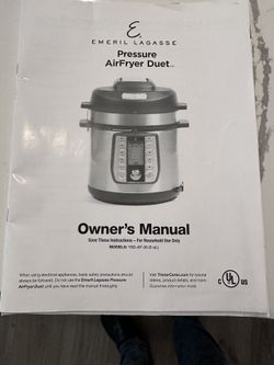 Emeril Lagasse 12 In 1 8qt Air Fryer pressure Cooker for Sale in Gaithersburg MD OfferUp