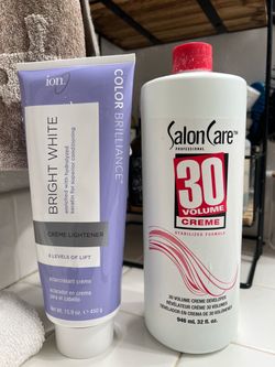 Ion Bright White Creme Lightener & Salon Care 30 Volume Developer