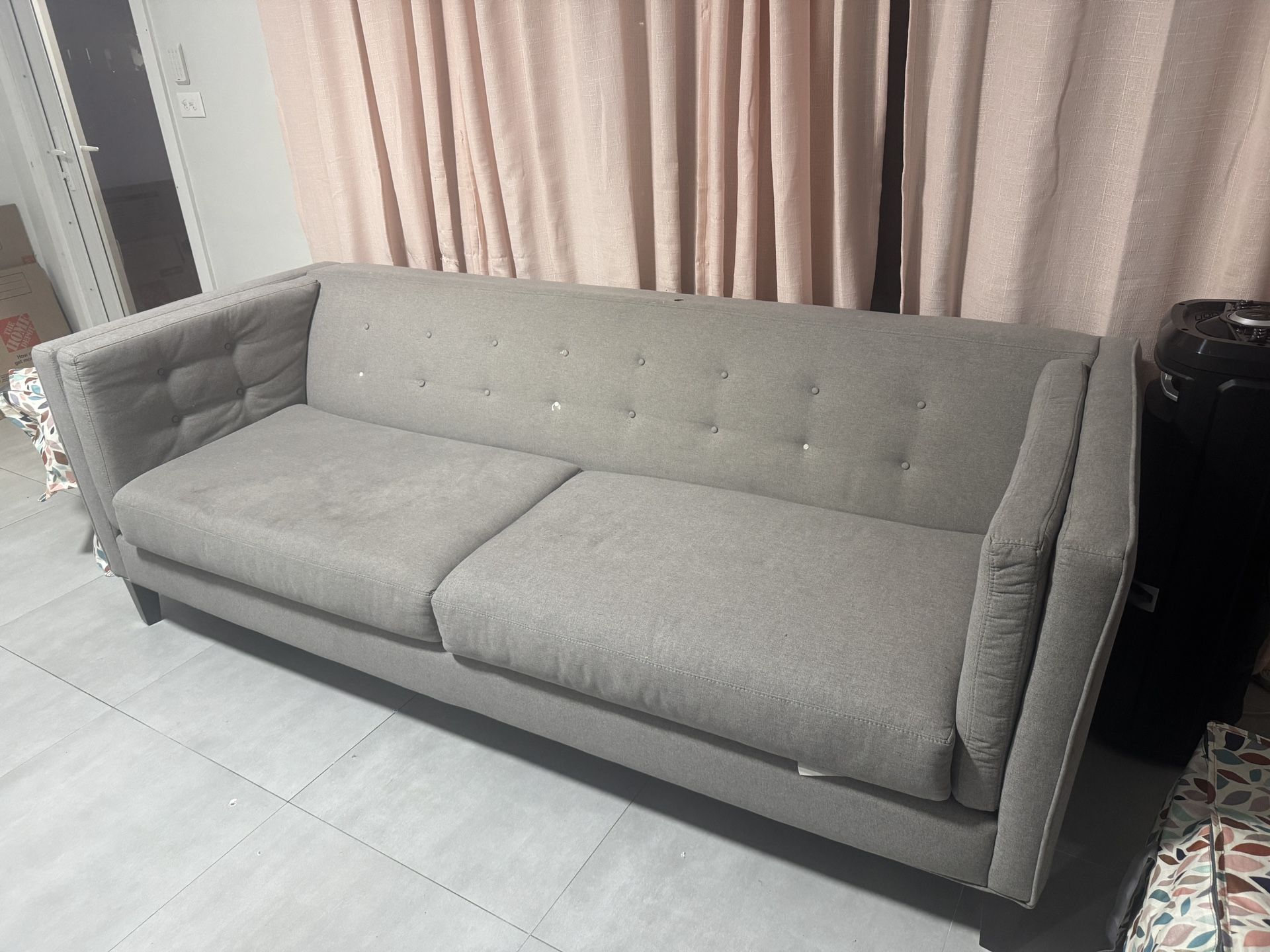 Macys Gray Modern Sofa $40