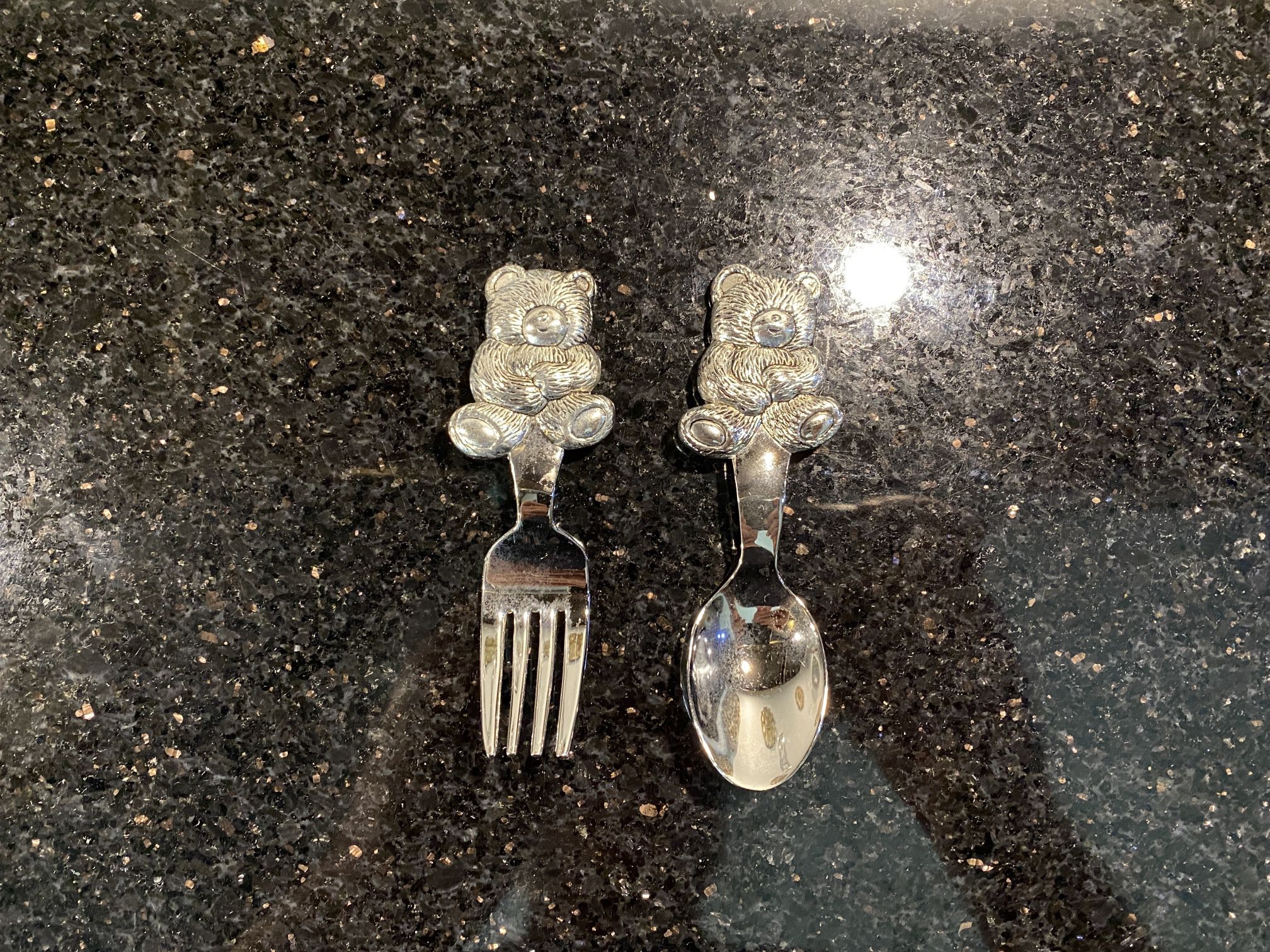 Vintage Teddy Bears Child Spoon & Fork Set