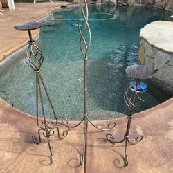 Tall Metal Candle Holders 