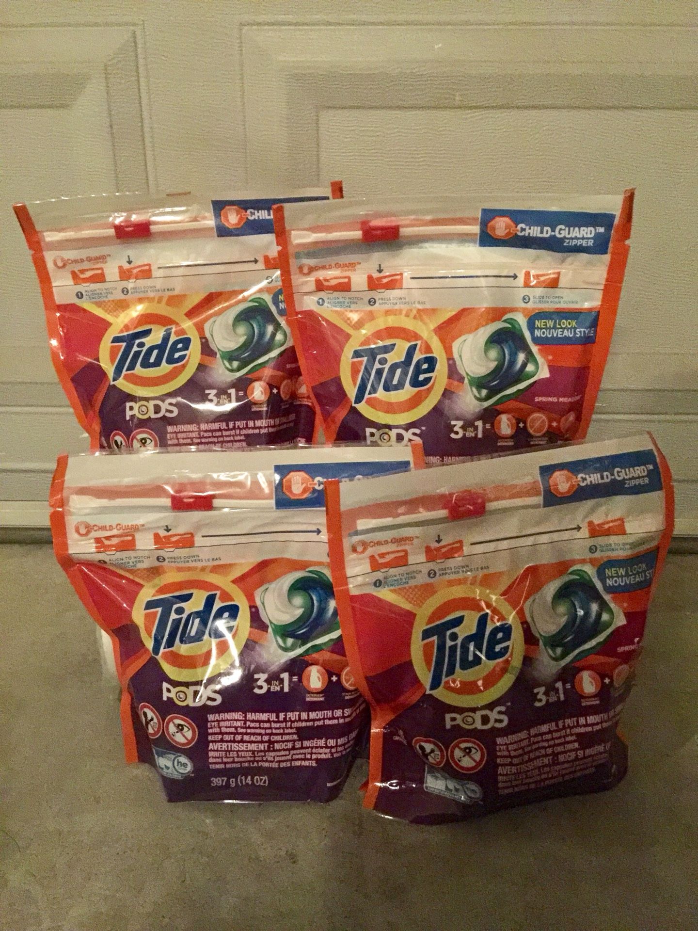 Tide pods (4 packs for $15)