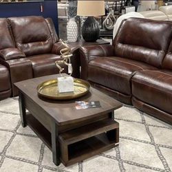 Catanzaro Mahogany Power Reclining Sofas Couchs With İnterest Free Payment Options 
