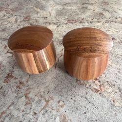 RYZE Wooden Storage Jars Mushroom