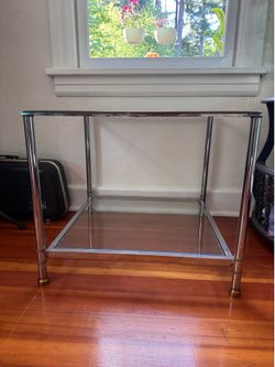 Glass side table