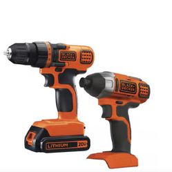 Black+Decker 20V MAX Cordless Tool Drill/Driver and Impact Driver Kit