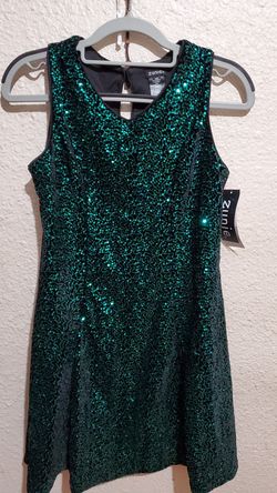 Emerld/blk dress