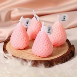 8pc Strawberry Shaped Tealight Candles