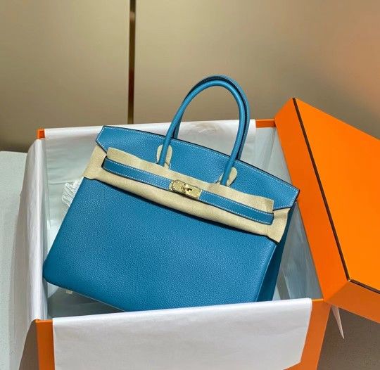 HERMES PHW Birkin Hand Bag Togo Leather
