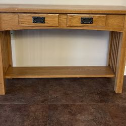 Solid Oak Console Table