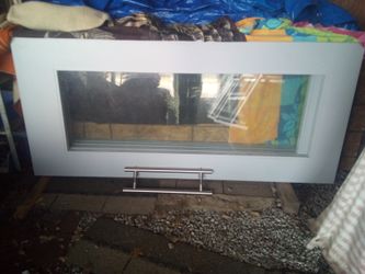 Interior Solid wood and glass room dividers  with the sliding hardware kit and handles.